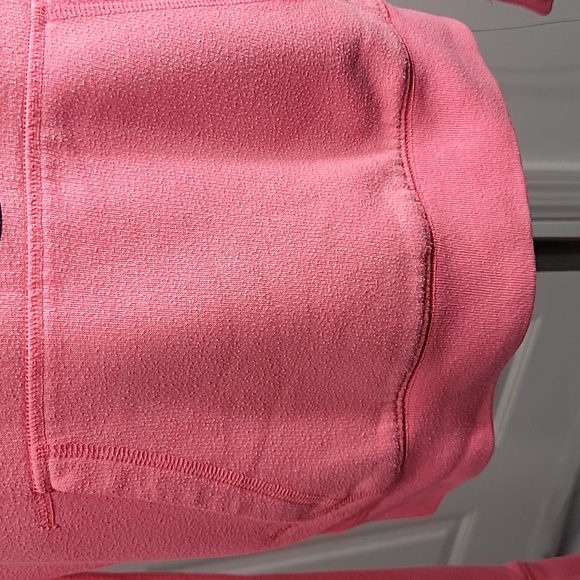 Victoria Secret Logo PINK Pullover  half Zip Varsity Striped Arm  Size Medium - Picture 4 of 10